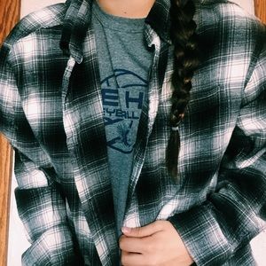 black and white flannel